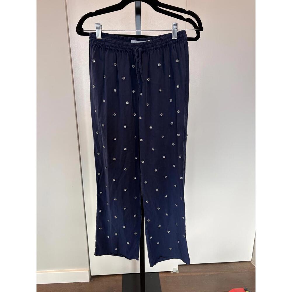 Hill House Navy Rhinestone Lounge Pants S